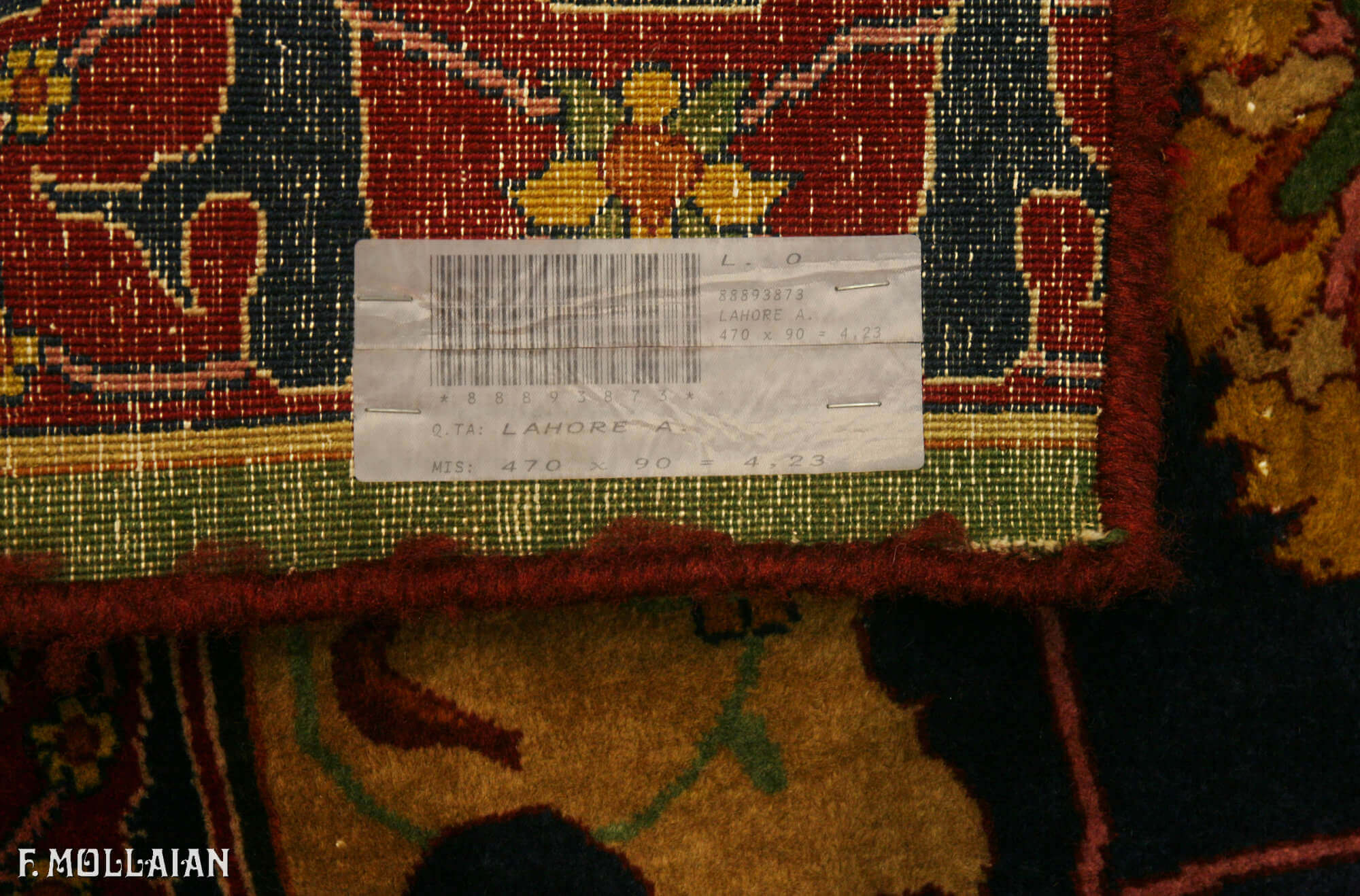 Tapis Couloir Indien Antique Lahore n°:88893873